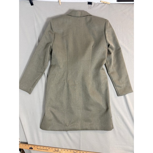 Vintage Bedford Fair Green Blazer Dress Women's Size 8P Structured Jacket - Picture 12 of 13